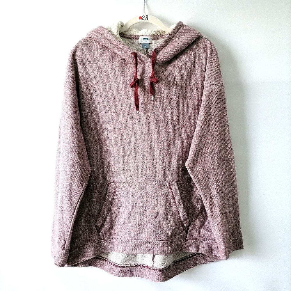 Old Navy Womens Light Purple Long Sleeve Drop Shoulder Drawstring Hoodies Size L